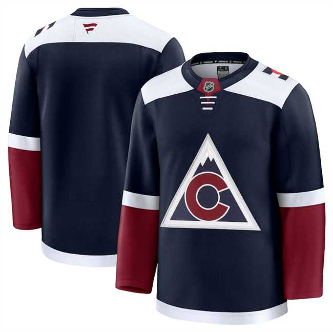 Mens Colorado Avalanche Custom Navy 2024-25 Alternate Stitched Jersey